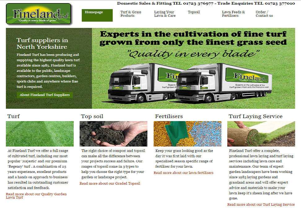 Fineland Turf Homepage