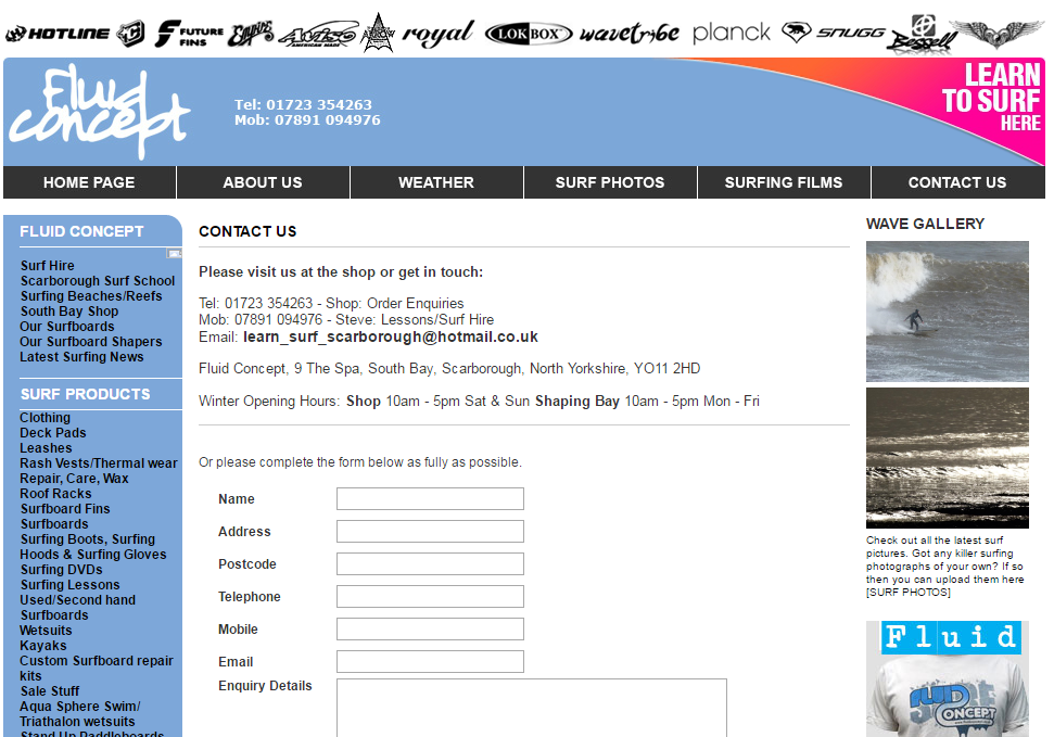 fluidconcept Contact Page