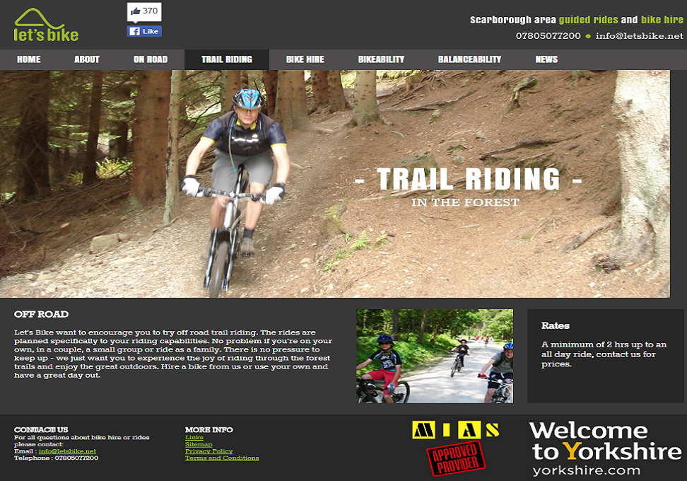 Letsbike Trail Riding Webpage