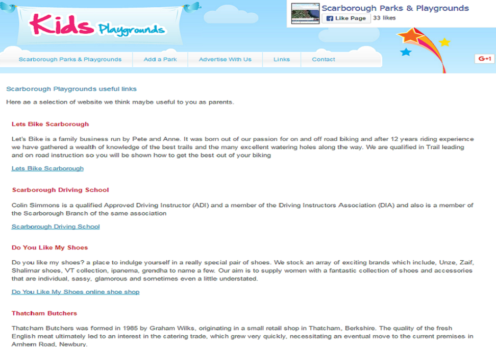 Scarboroughplaygrounds Links Page